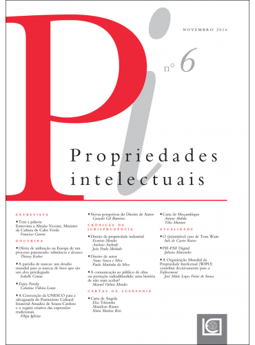 PROPRIEDADES INTELECTUAIS N. 6 (NOV. 2016)