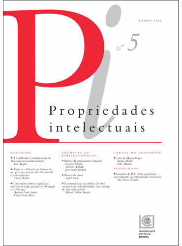 PROPRIEDADES INTELECTUAIS N. 5 (JUN. 2016)