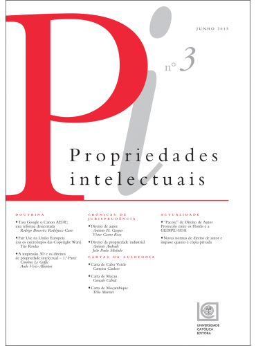 PROPRIEDADES INTELECTUAIS N. 3 (JUN. 2015)