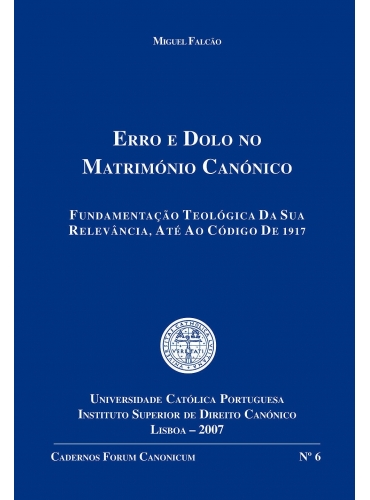 ERRO E DOLO NO MATRIMÓNIO CANÓNICO